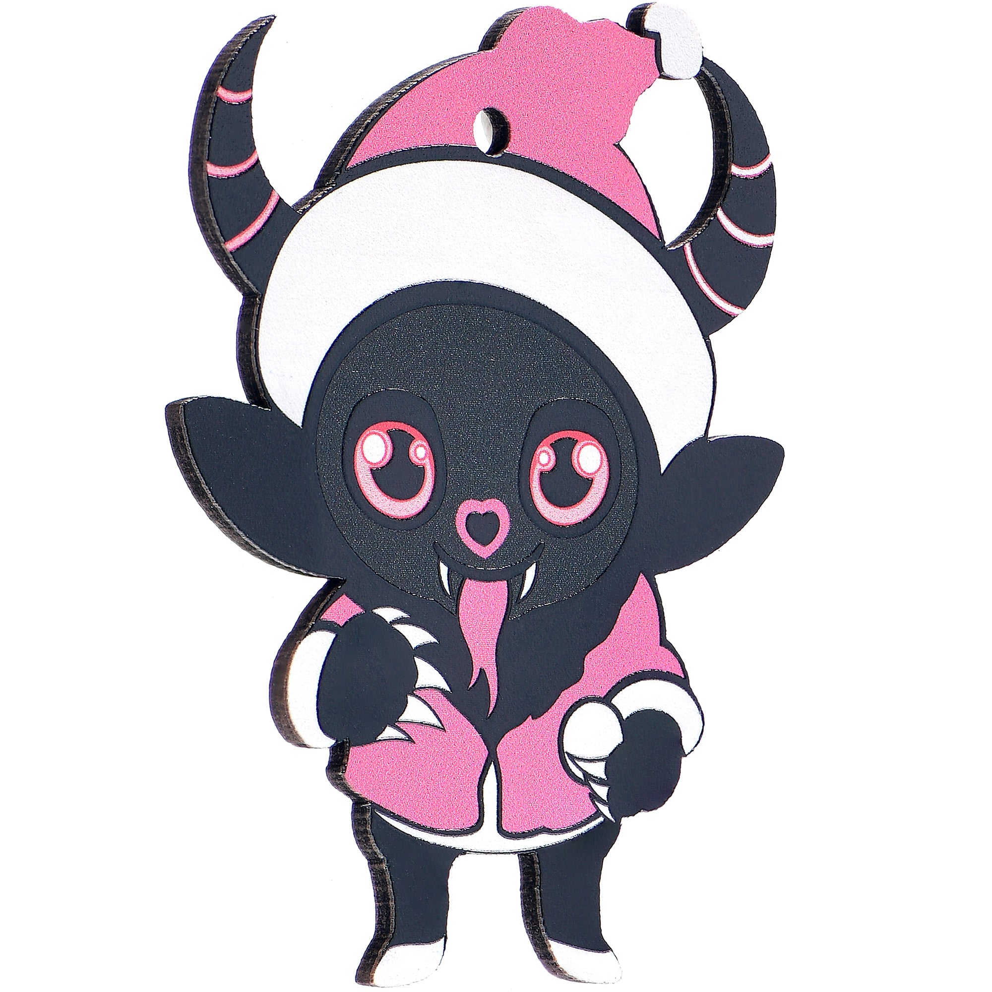 BodyCandy Wood Holiday Krampus Cutie Christmas Ornament — back view
