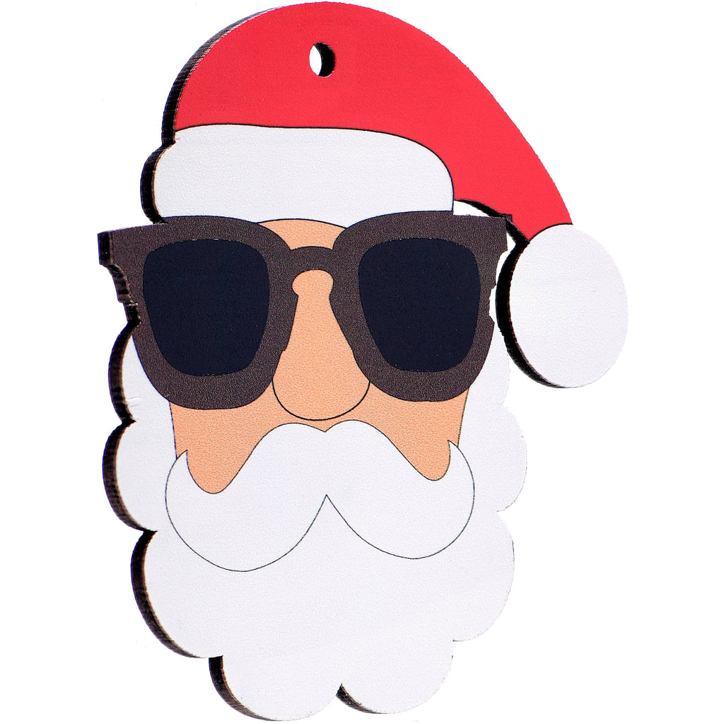 BodyCandy Wood Holiday Santa Claus Christmas Ornament — back view
