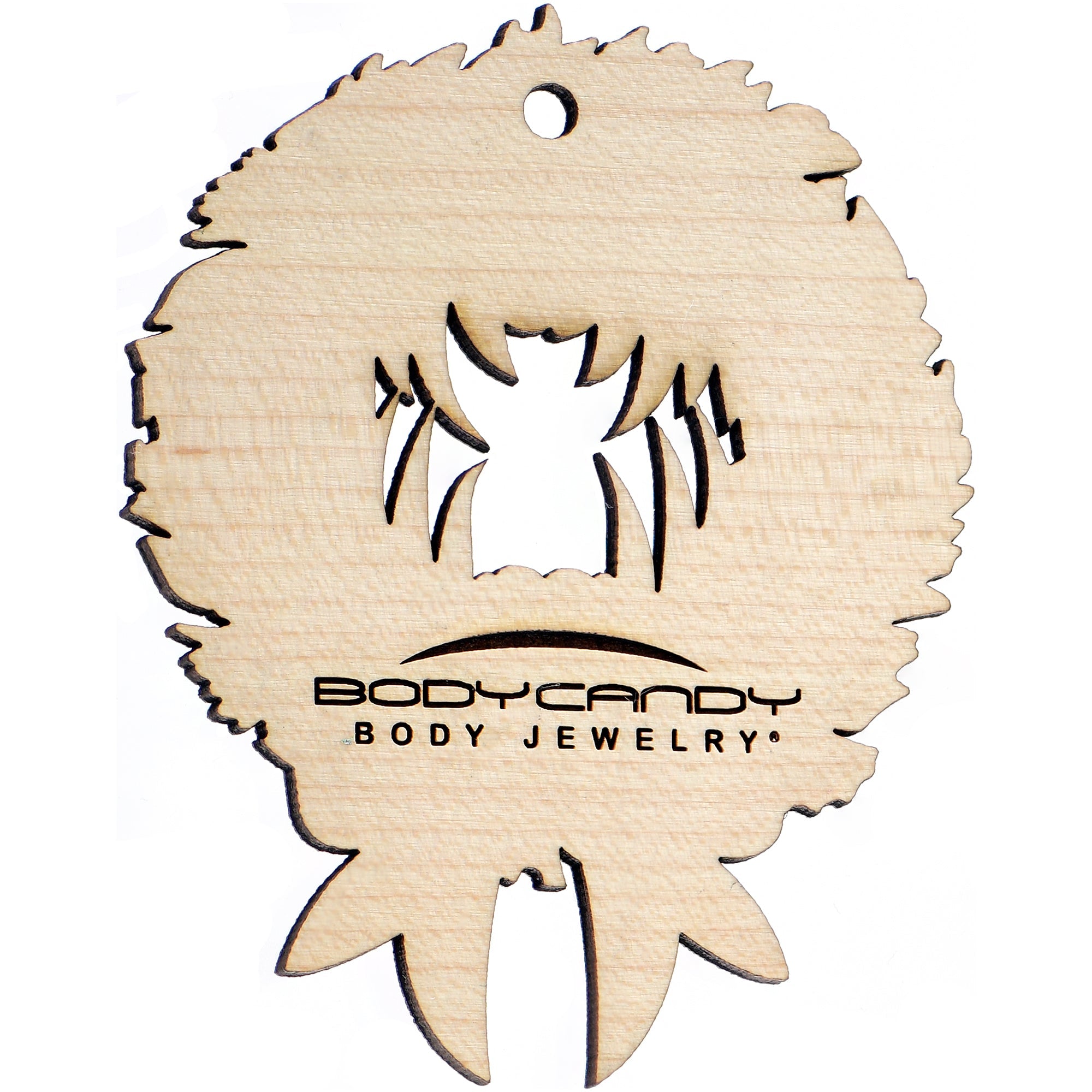 BodyCandy Wood Holiday Vampire Wreath Christmas Ornament — back view