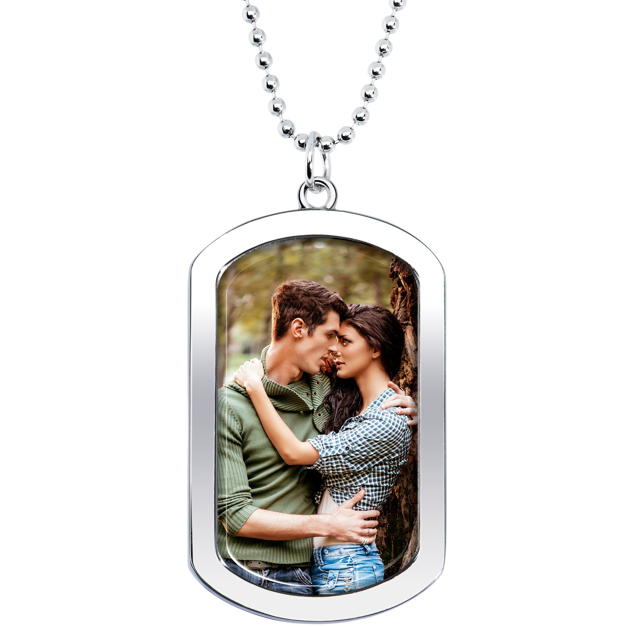 BodyCandy Personalized Dog Tag Photo Pendant Necklace — main product shot