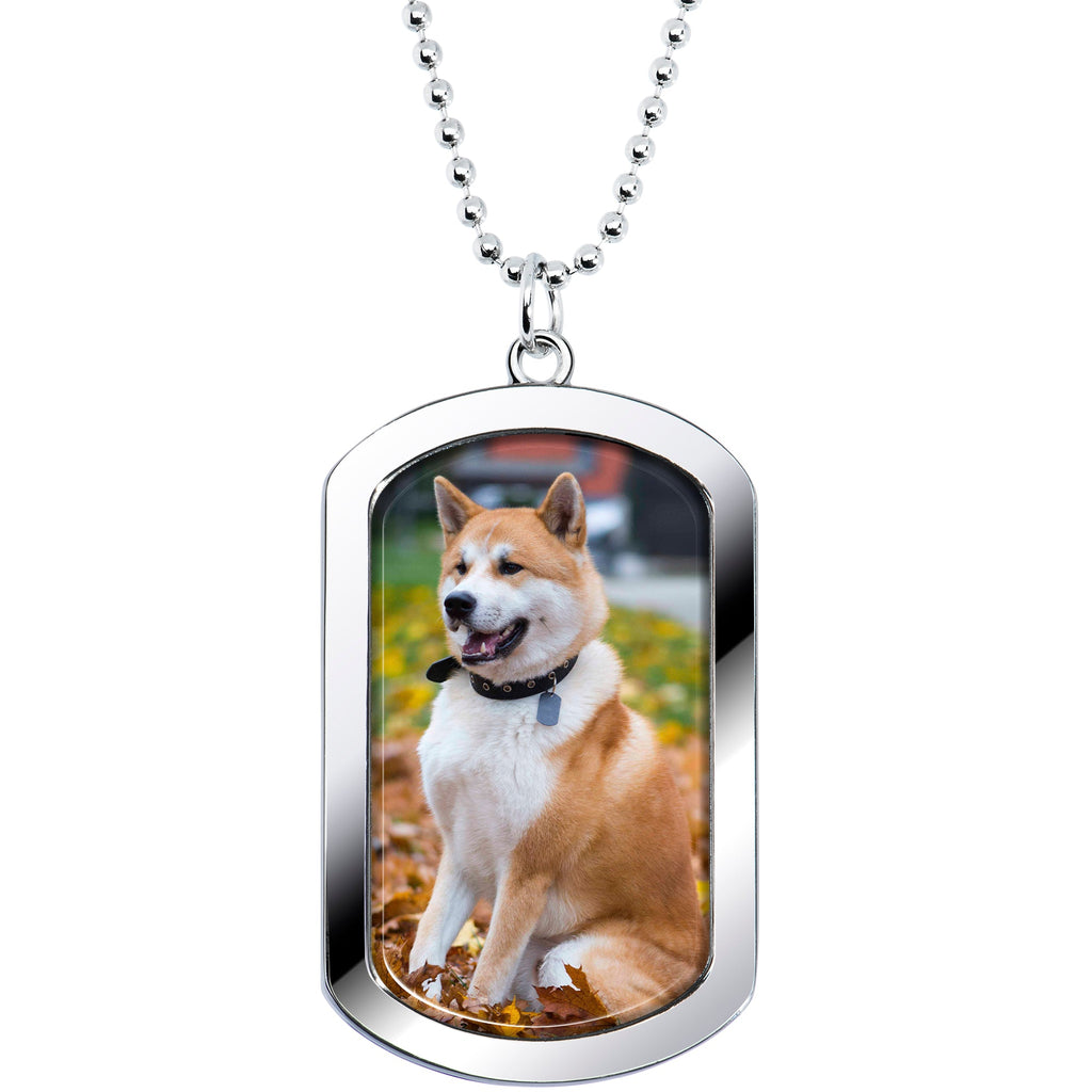 BodyCandy Personalized Dog Tag Photo Pendant Necklace — lifestyle context