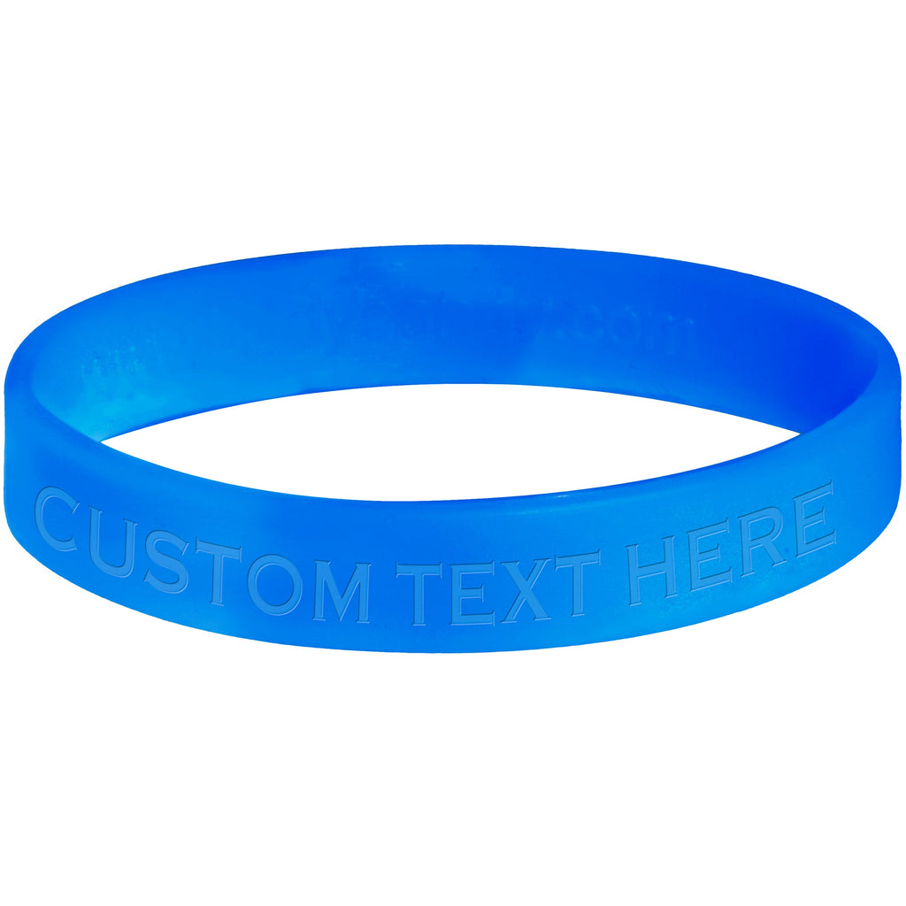 BodyCandy Custom No. 1 BLUE Silicone Bracelet — main product shot