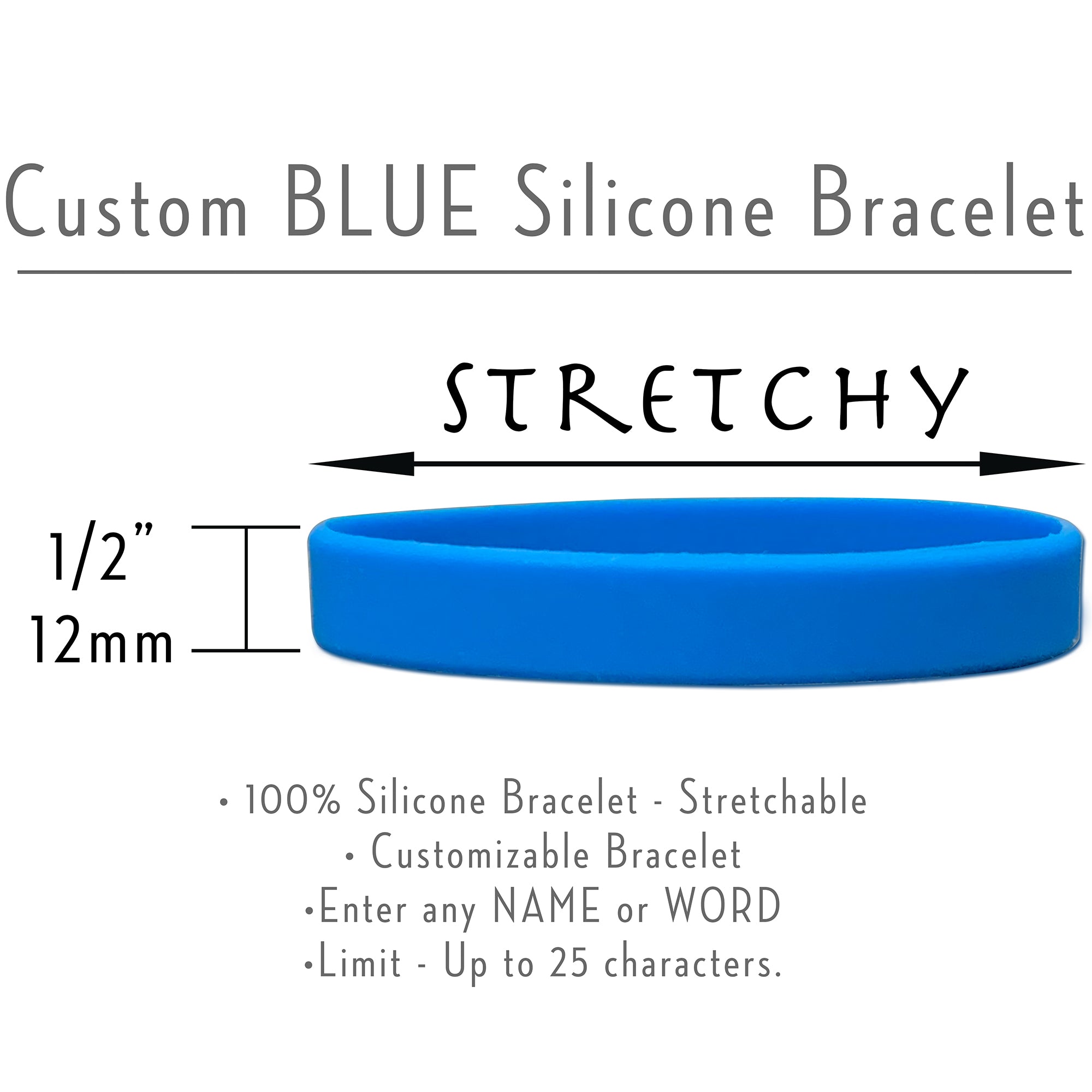 BodyCandy Custom No. 1 BLUE Silicone Bracelet — lifestyle context