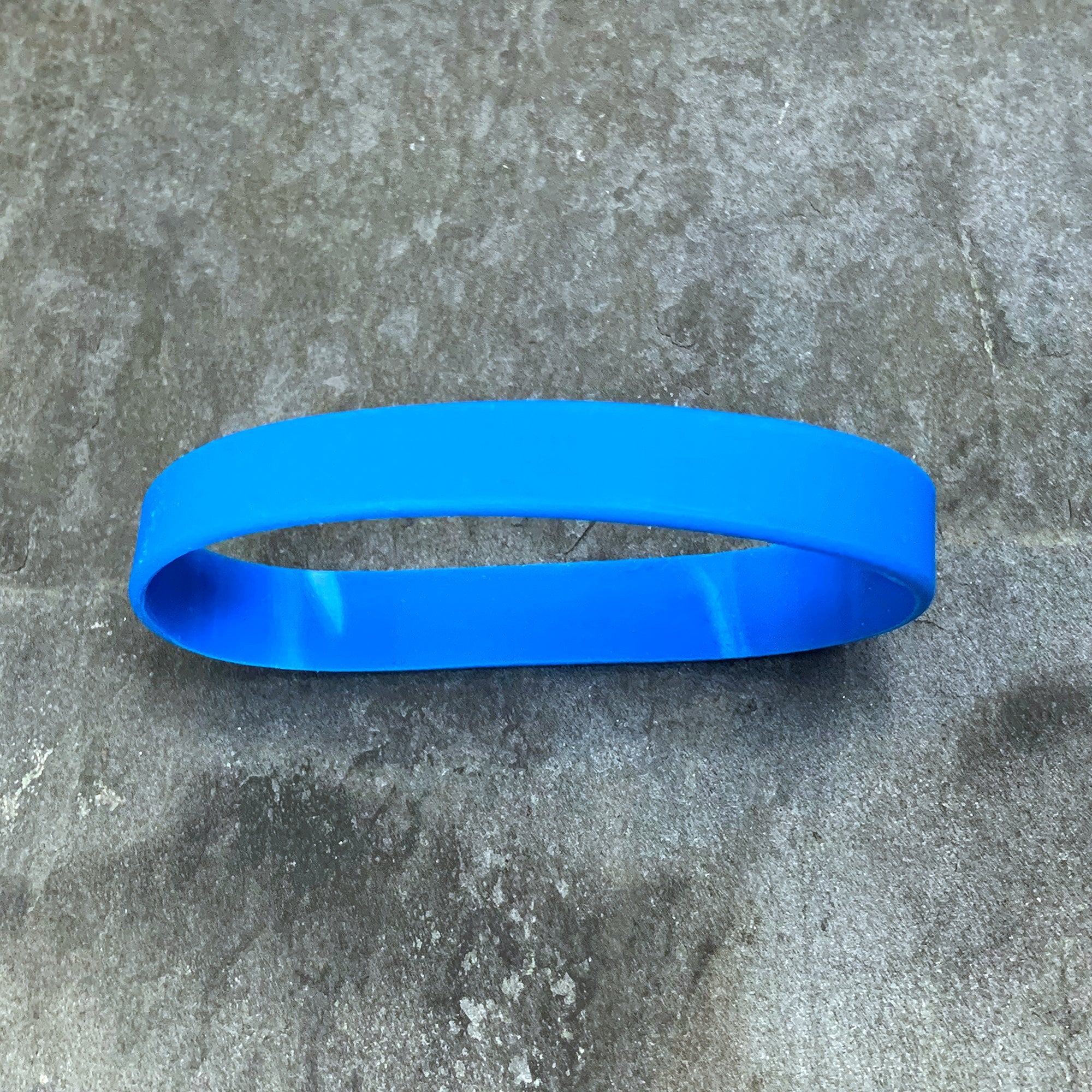 BodyCandy Custom No. 1 BLUE Silicone Bracelet — back view