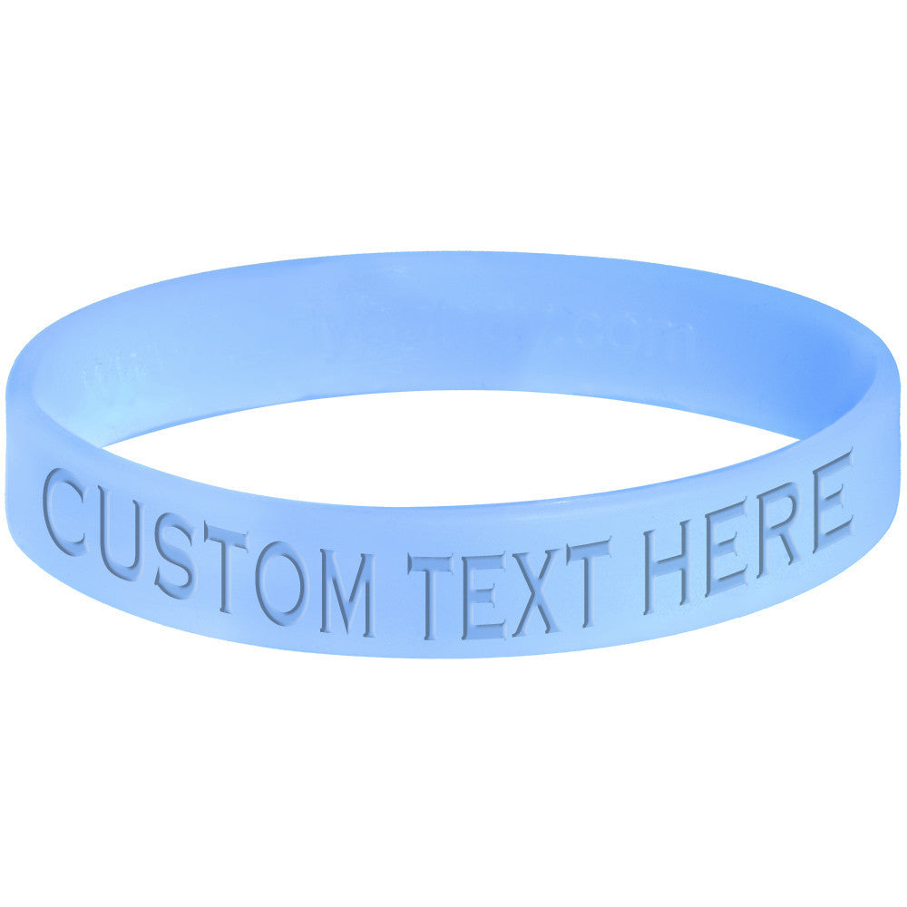 BodyCandy Custom No. 1 BLUE Silicone Bracelet — alternative angle
