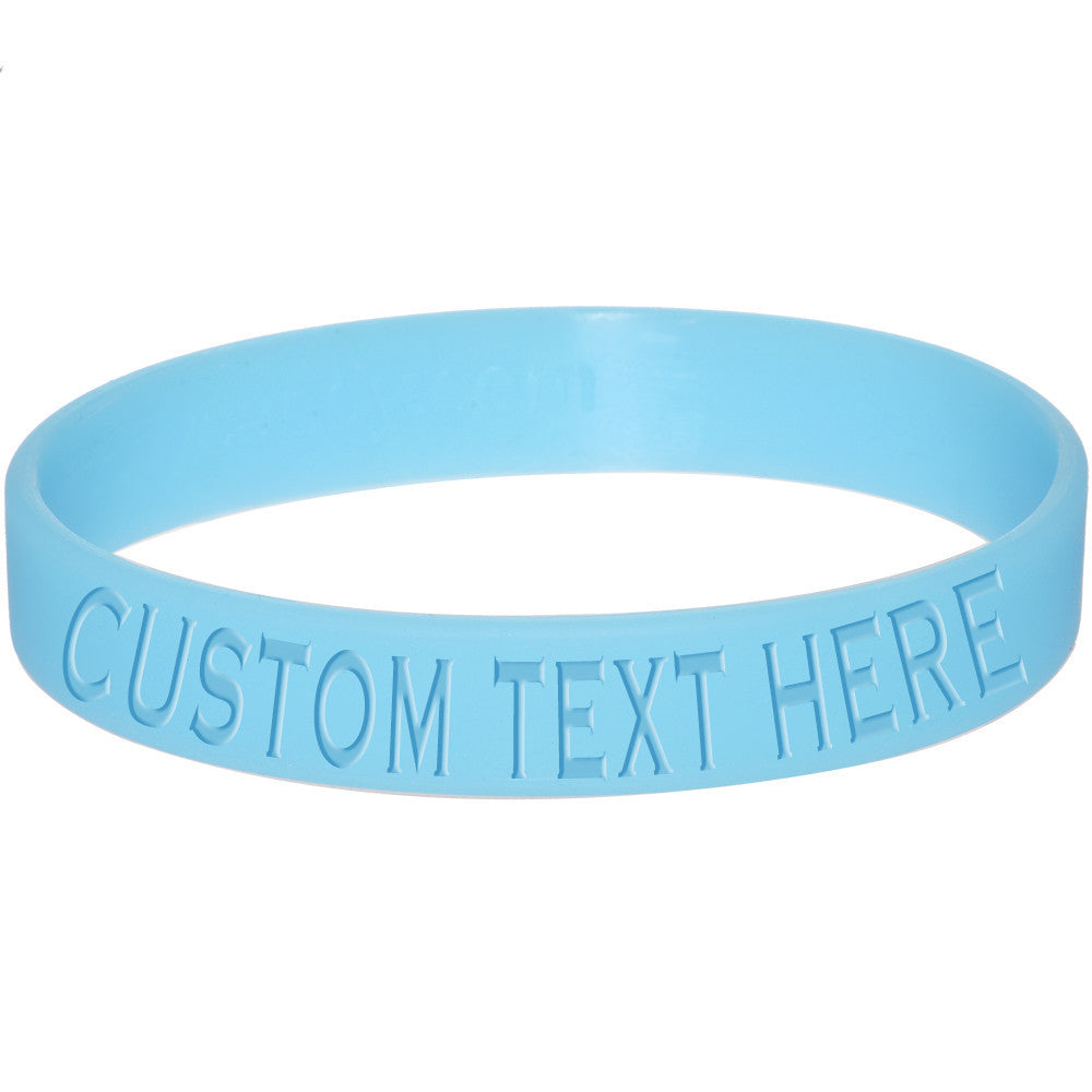 BodyCandy Custom No. 1 BLUE Glow in the Dark Silicone Bracelet — main product shot