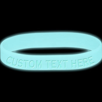 BodyCandy Custom No. 1 Glow in the Dark Silicone Bracelet — detail close-up