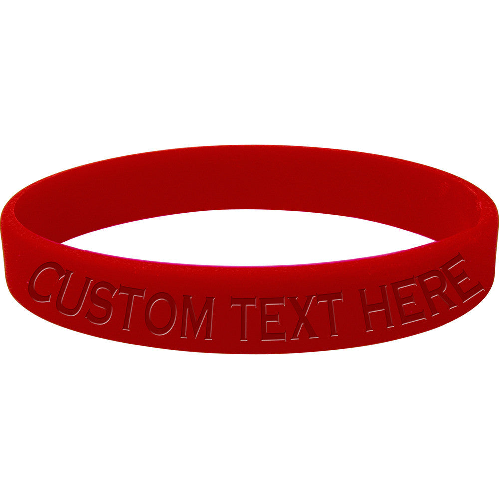 BodyCandy Custom No. 1 RED Silicone Bracelet — main product shot