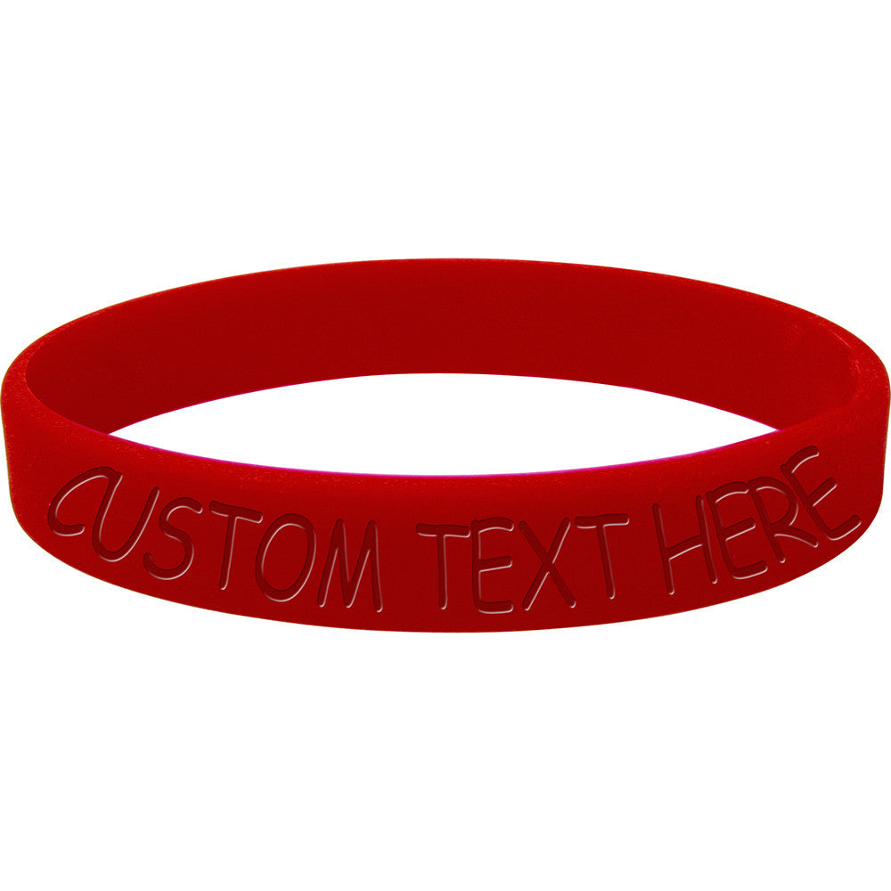 BodyCandy Custom No. 2 RED Silicone Bracelet — main product shot