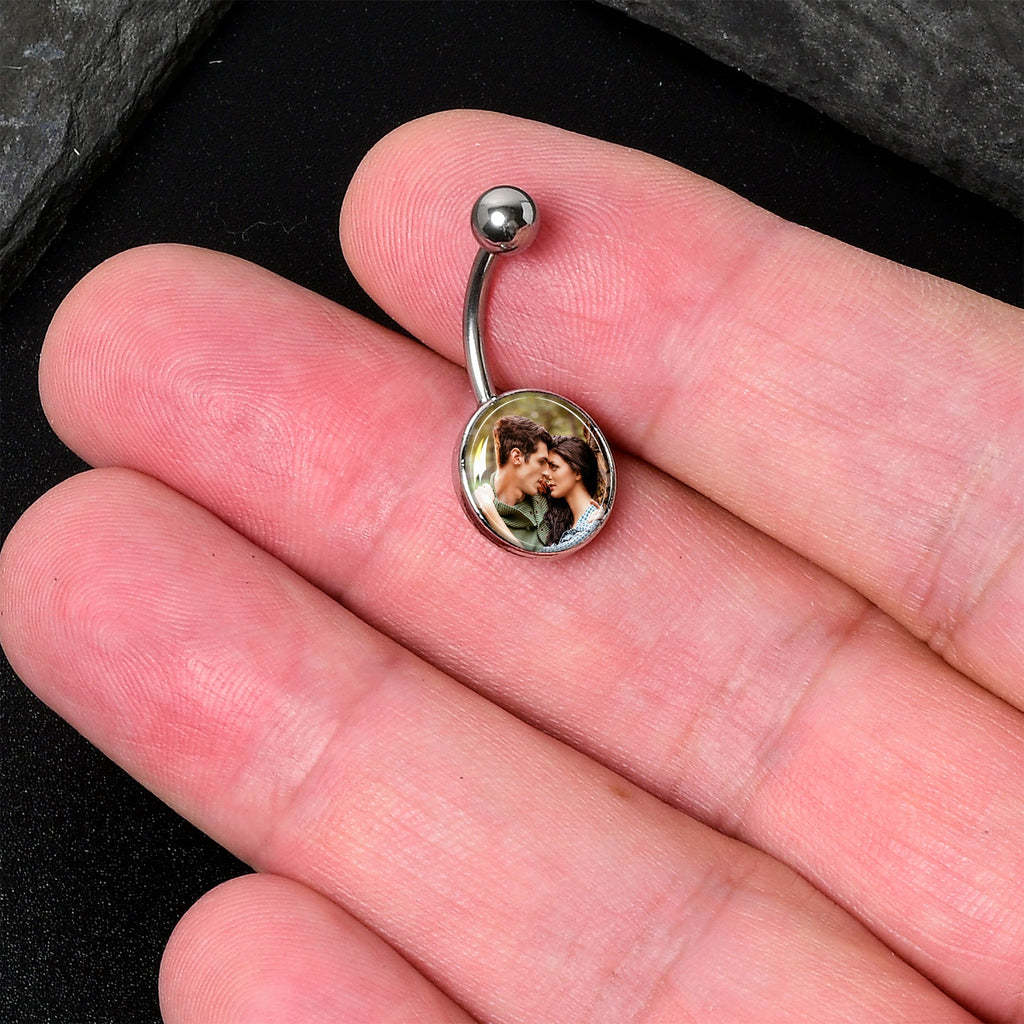 BodyCandy Custom Photo Belly Ring — detail close-up