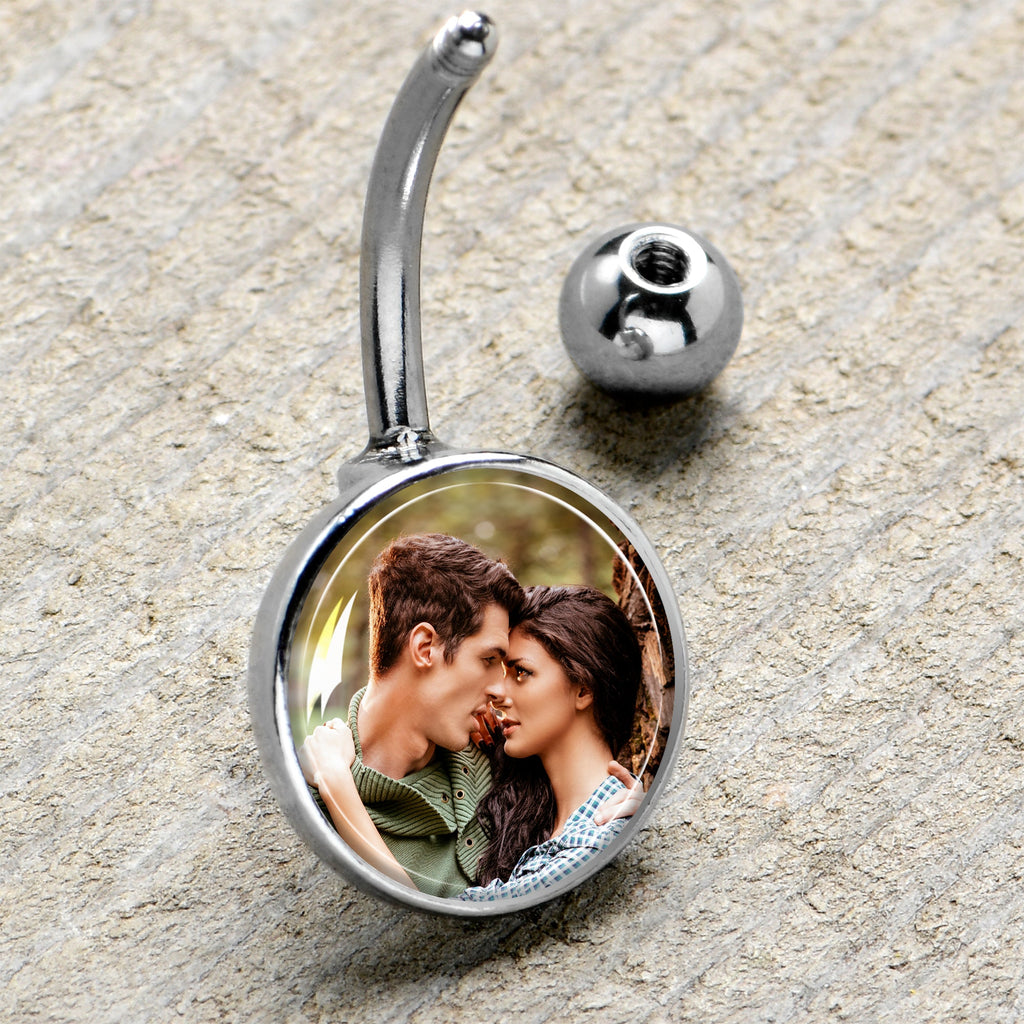 BodyCandy Custom Photo Belly Ring — side view