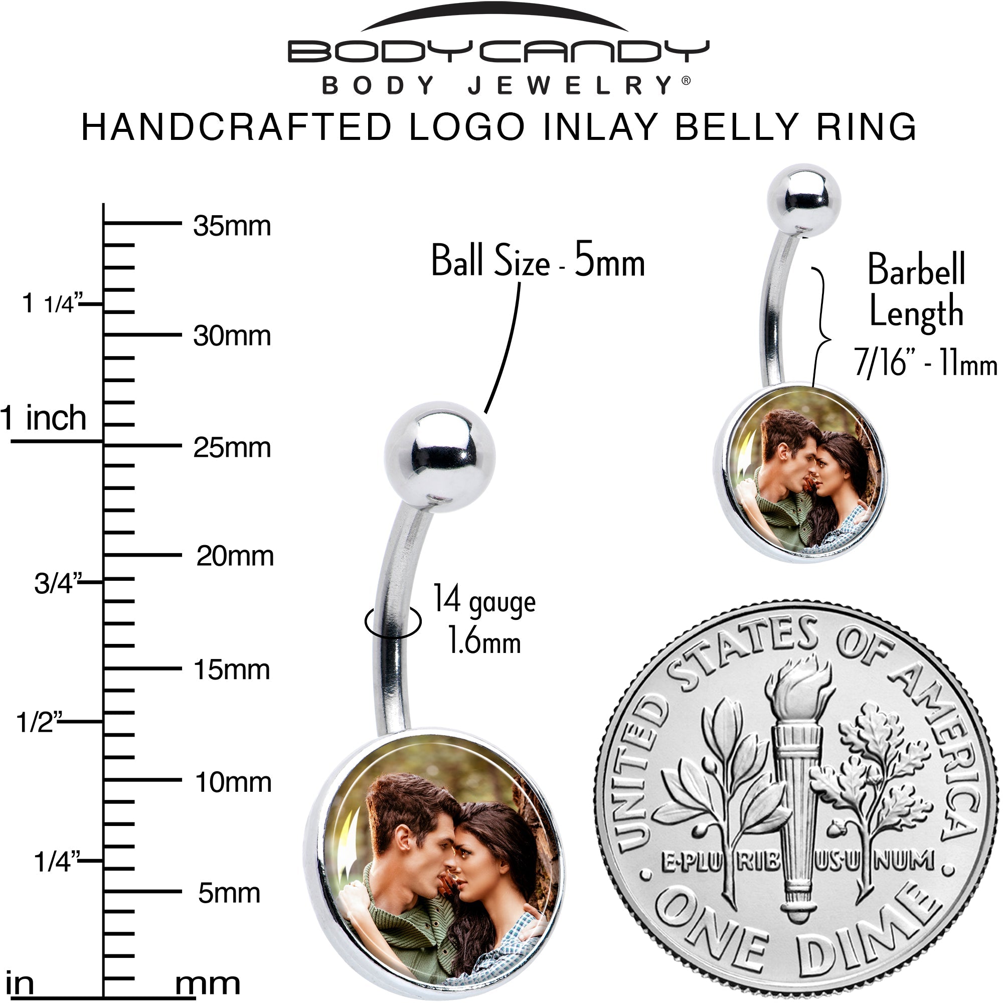 BodyCandy Custom Photo Belly Ring — alternative angle