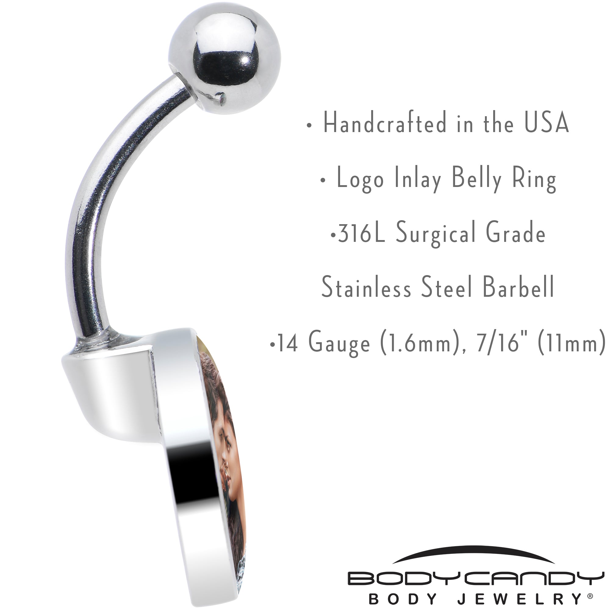 BodyCandy Custom Photo Belly Ring — in-use photo