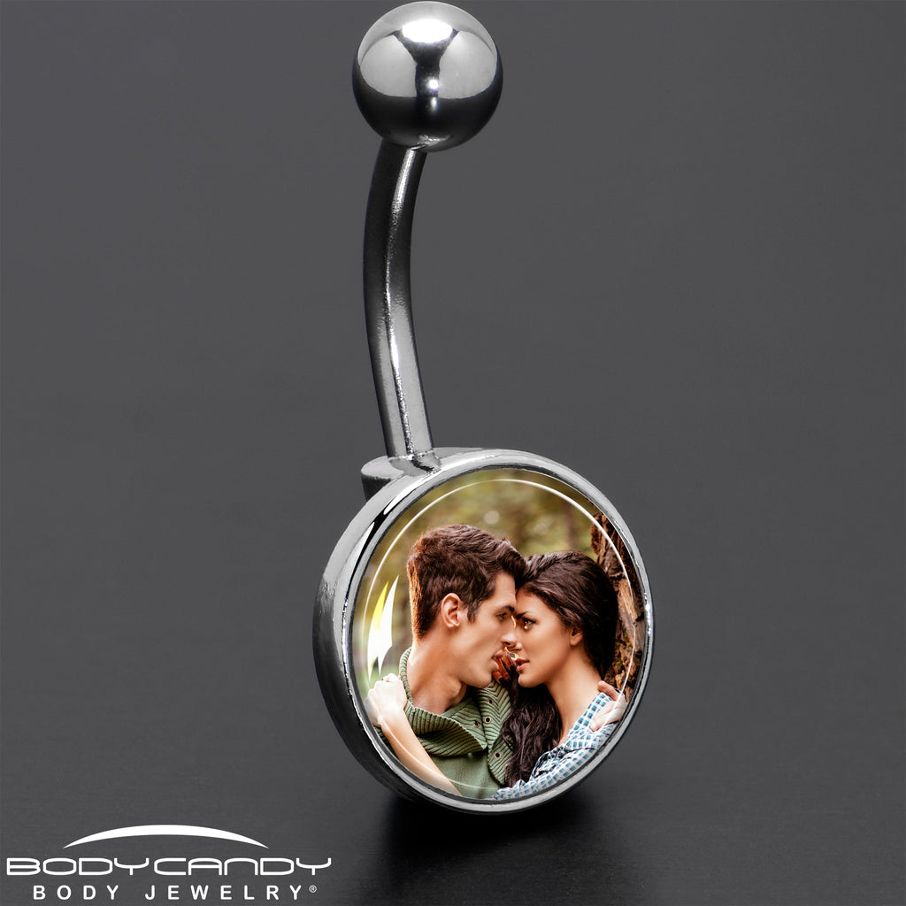 BodyCandy Custom Photo Belly Ring — size reference