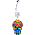 BodyCandy Acrylicious Vibrant Vibes Sugar Skull Dangle Belly Ring — main product shot