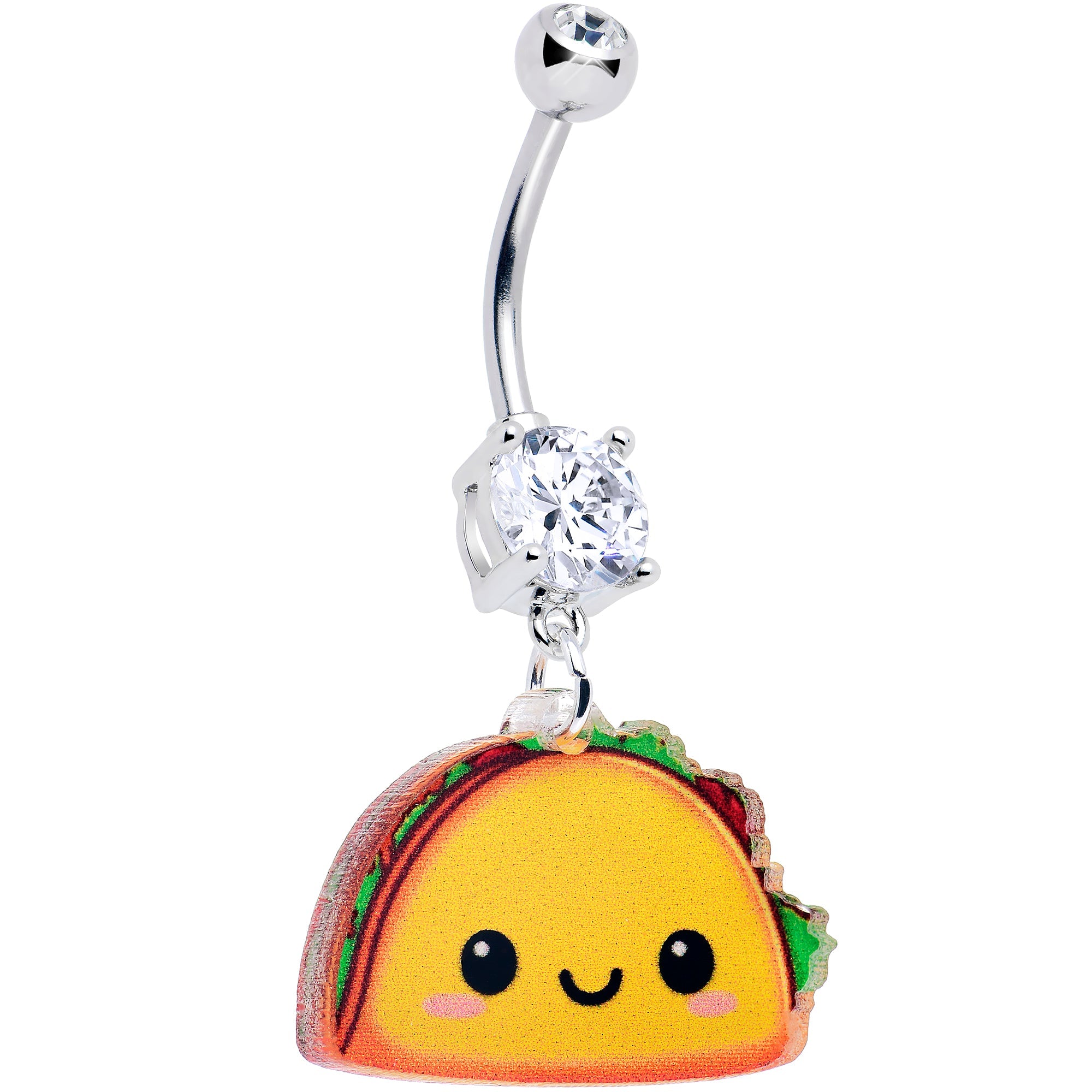BodyCandy Acrylicious Taco Dangle Belly Ring by Onyx O — main product shot