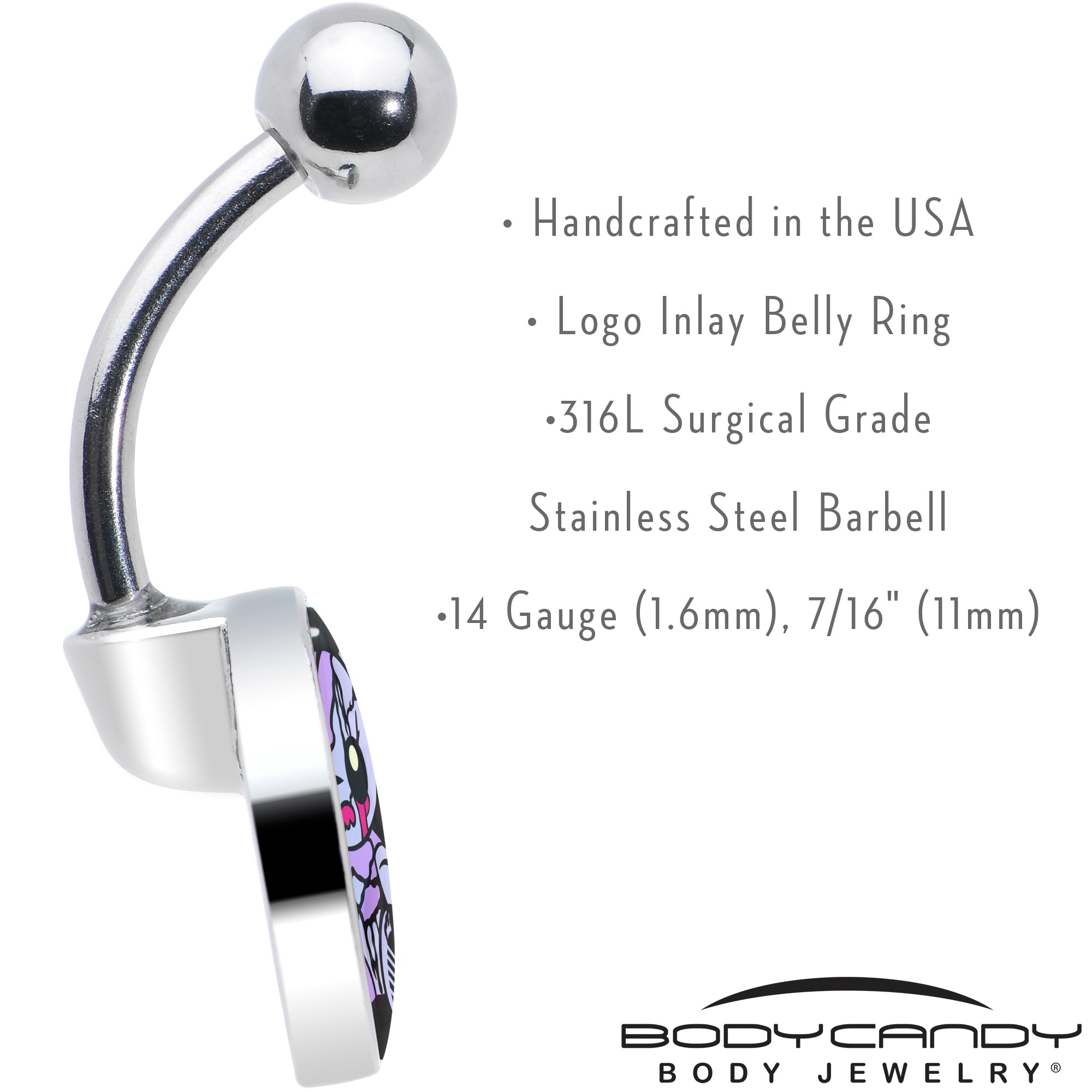 BodyCandy Attitude Teddy Bear Belly Ring by Onyx O — in-use photo