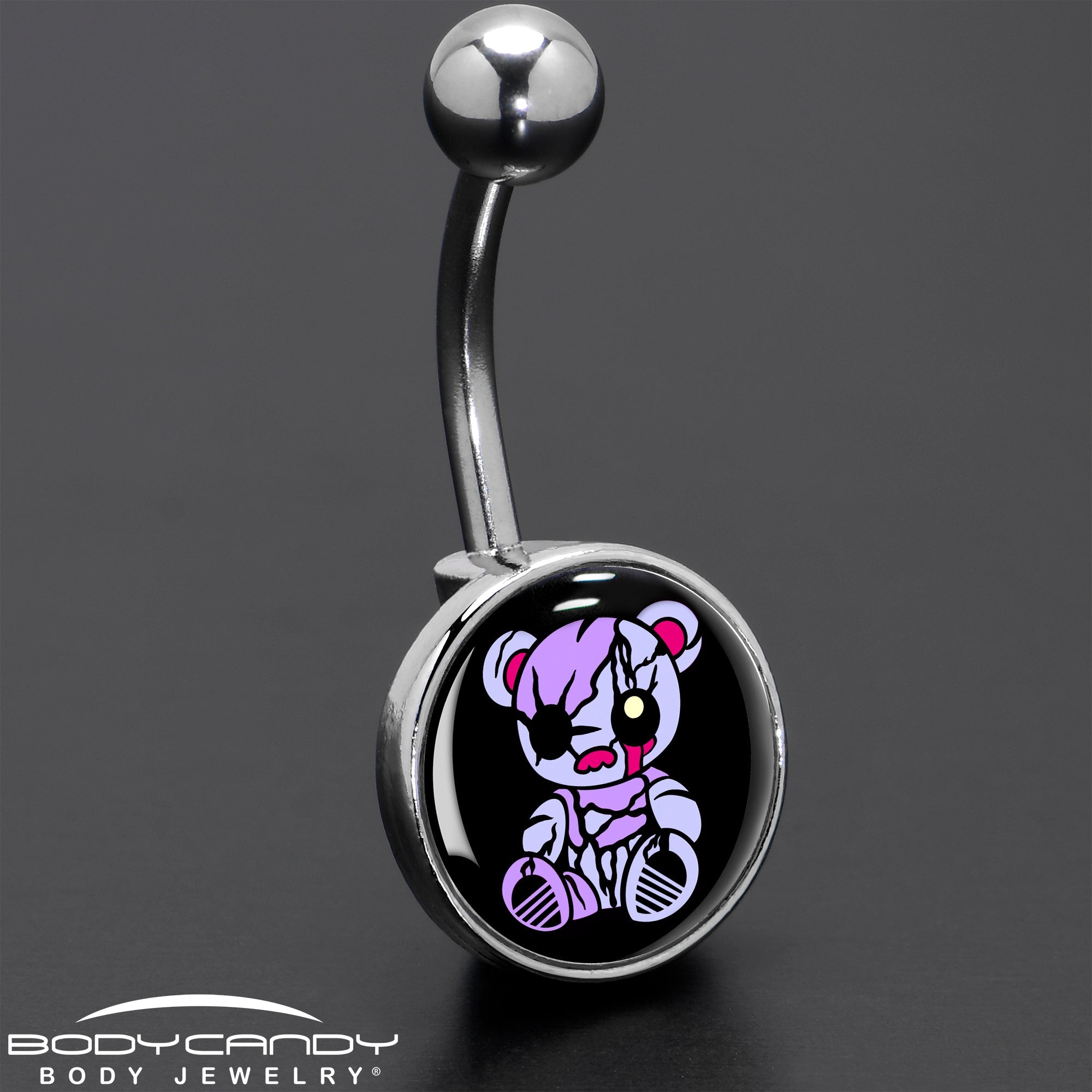 BodyCandy Attitude Teddy Bear Belly Ring by Onyx O — size reference