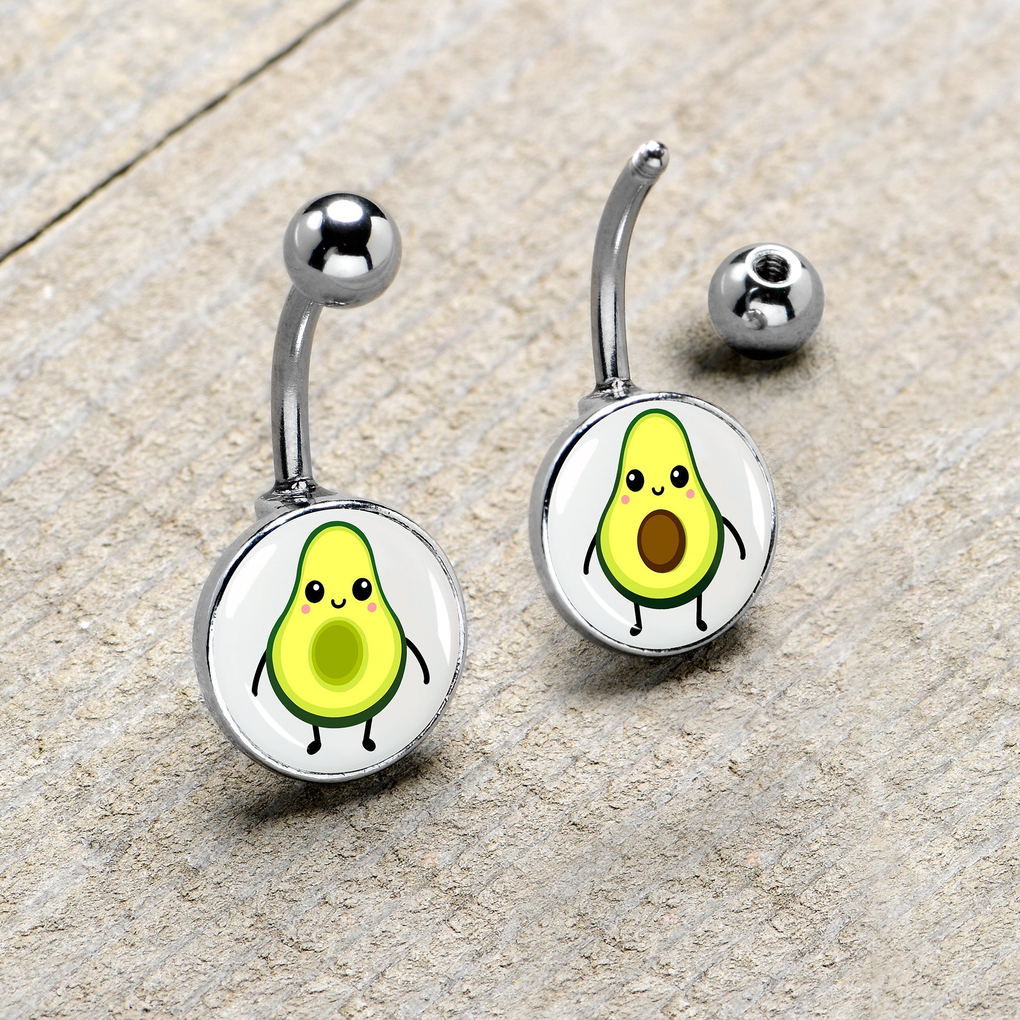 BodyCandy Avocado Oh BFF Set of 2 Belly Rings by Onyx O — alternative angle