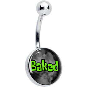 Logo Baked Stoner Belly Ring by Onyx O
