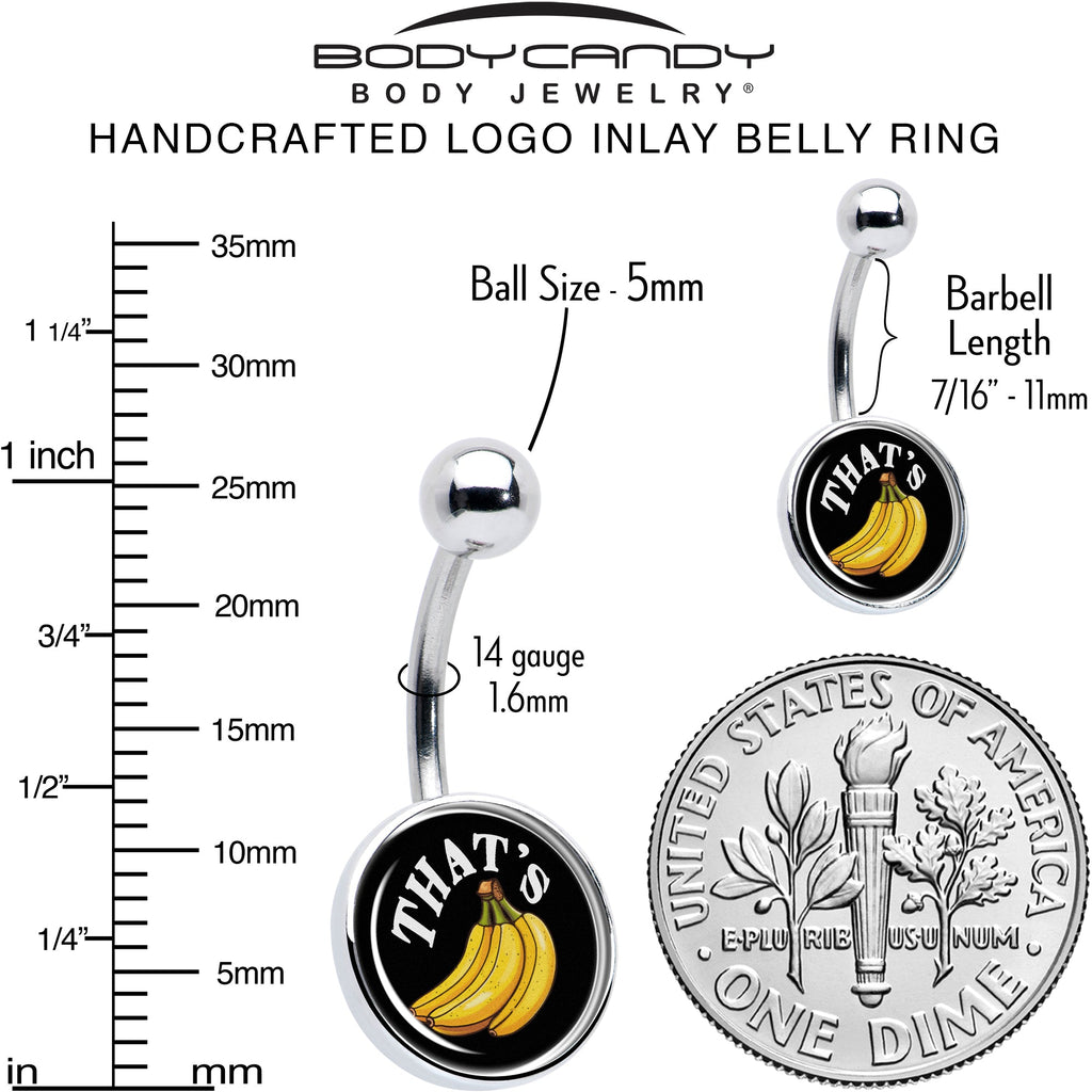 BodyCandy That is Bananas Belly Ring by Onyx O — alternative angle