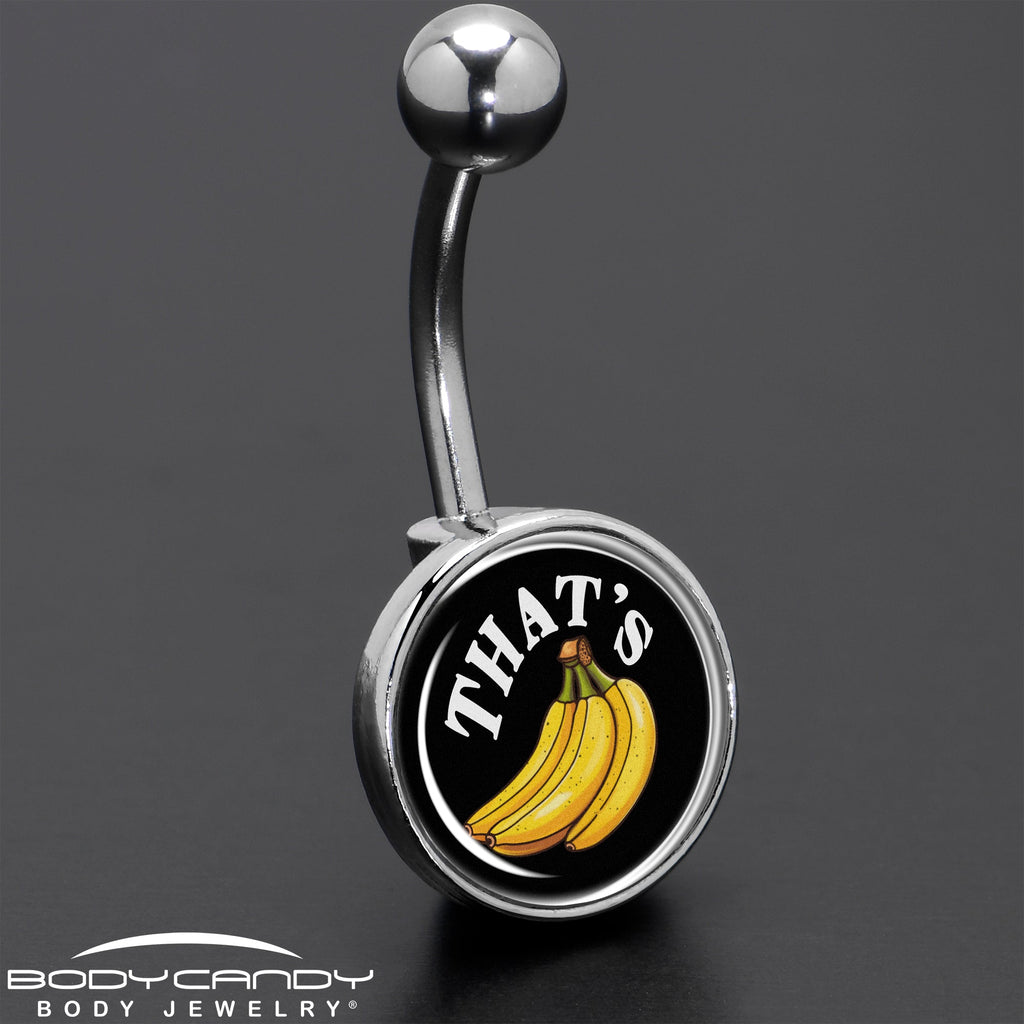 BodyCandy That is Bananas Belly Ring by Onyx O — size reference