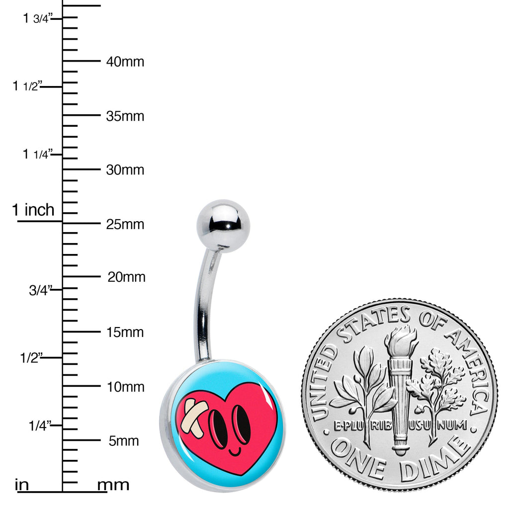 BodyCandy Bandaged Heartbreak Heart Belly Ring by Onyx O — alternative angle