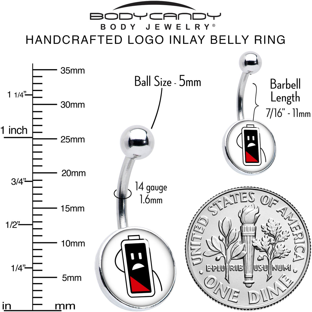 BodyCandy Battery Empty Belly Ring by Onyx O — alternative angle