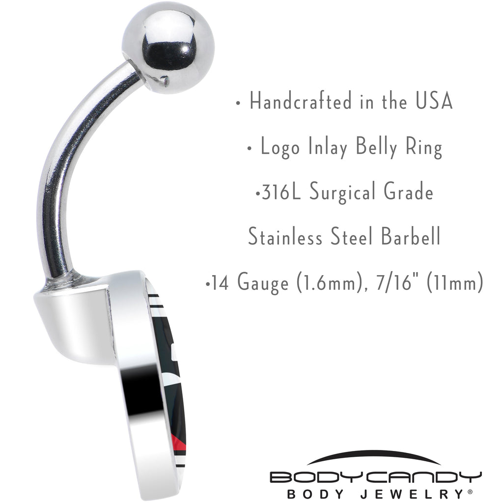 BodyCandy Battery Empty Belly Ring by Onyx O — in-use photo
