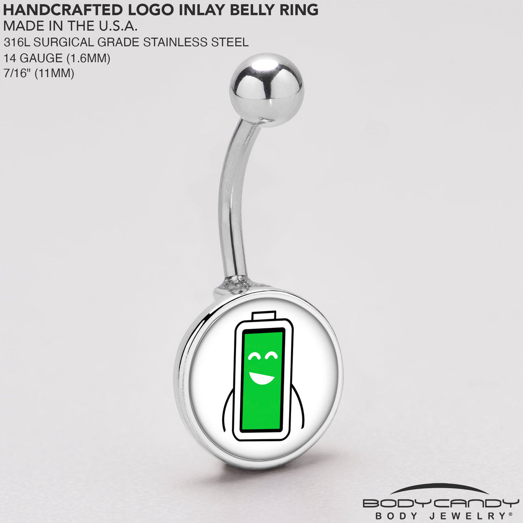 BodyCandy Battery Full Belly Ring by Onyx O — back view