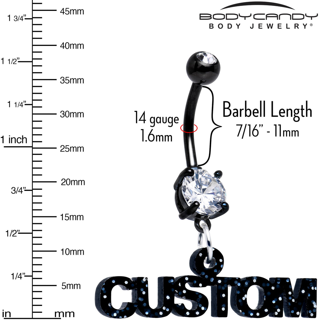 BodyCandy Custom Double Gem Personalized Name Belly Ring — lifestyle context