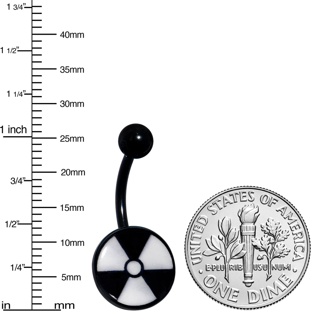 BodyCandy Black Glow in the Dark Radioactive Belly Ring by Onyx O — lifestyle context