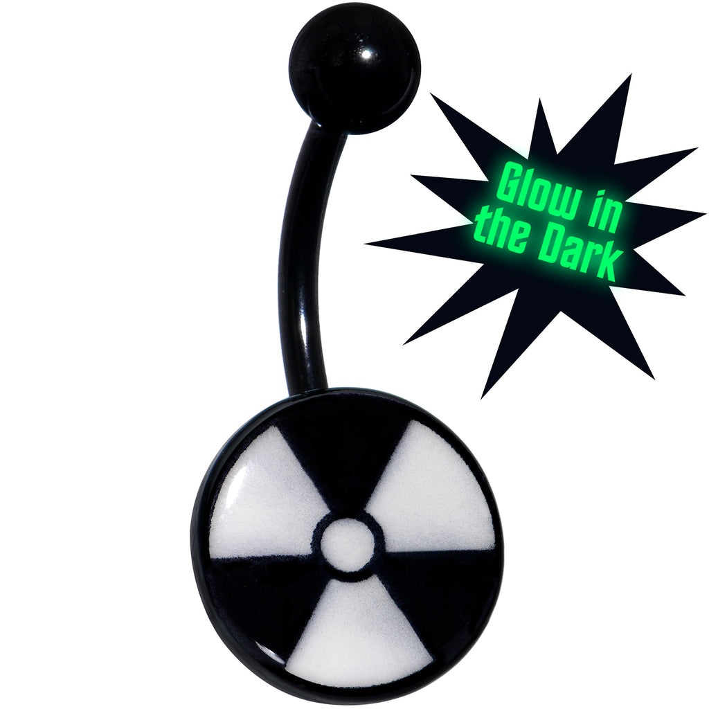 BodyCandy Black Glow in the Dark Radioactive Belly Ring by Onyx O — main product shot