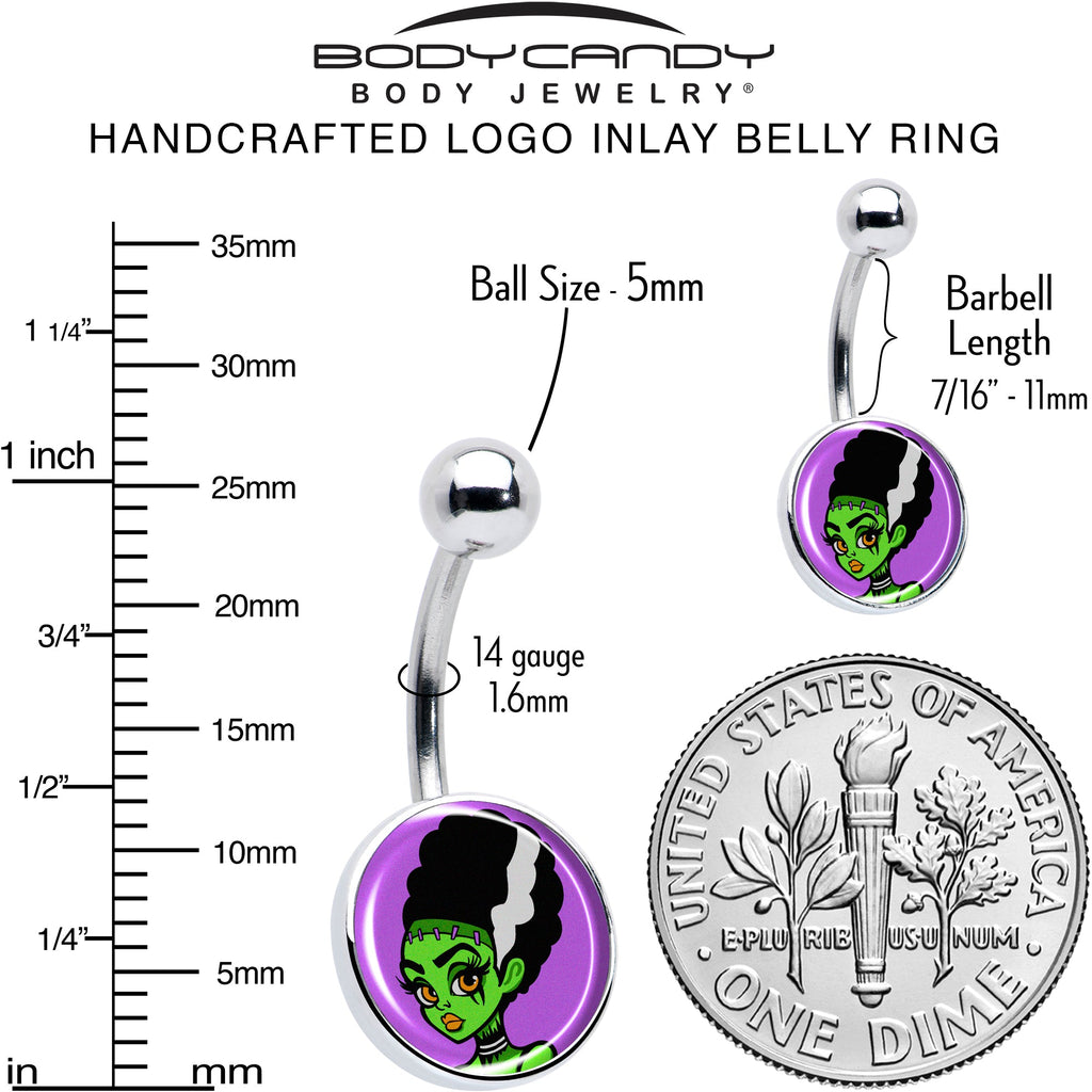 BodyCandy Bride of Frankenstein Belly Ring by Onyx O — alternative angle