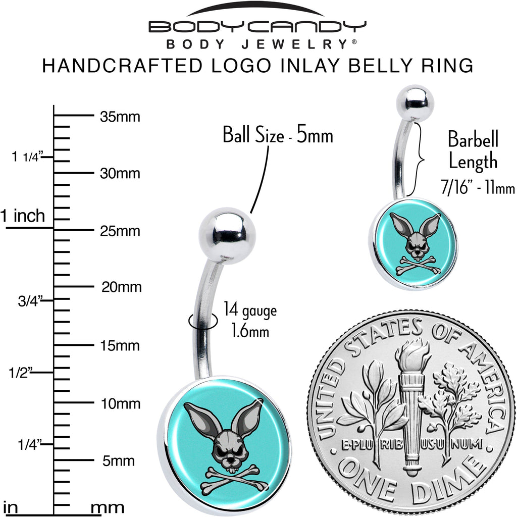 BodyCandy Bunny and Crossbones Belly Ring by Onyx O — alternative angle