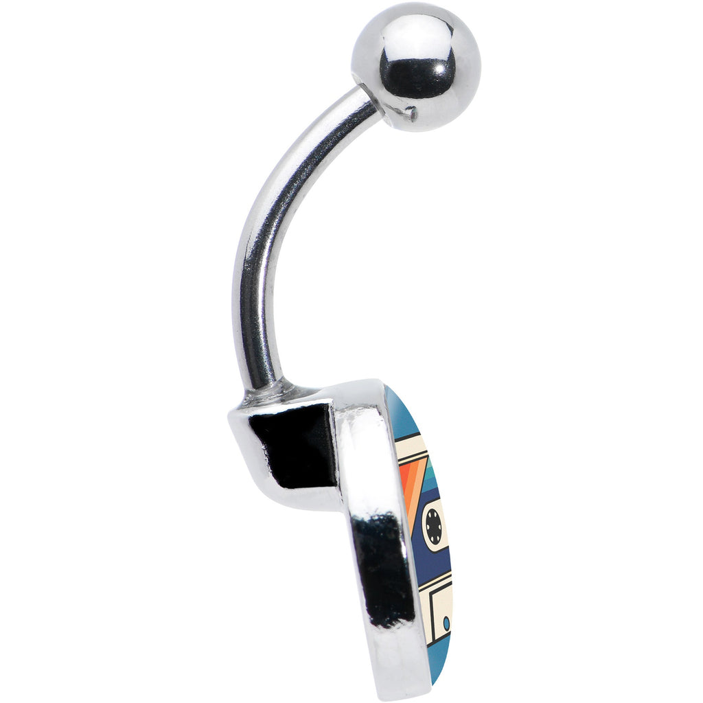 BodyCandy Retro Cassette Tape Belly Ring by Onyx O — side view