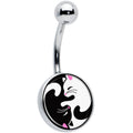 BodyCandy Cute Kitty Cat Yin Yang Belly Ring by Onyx O — main product shot