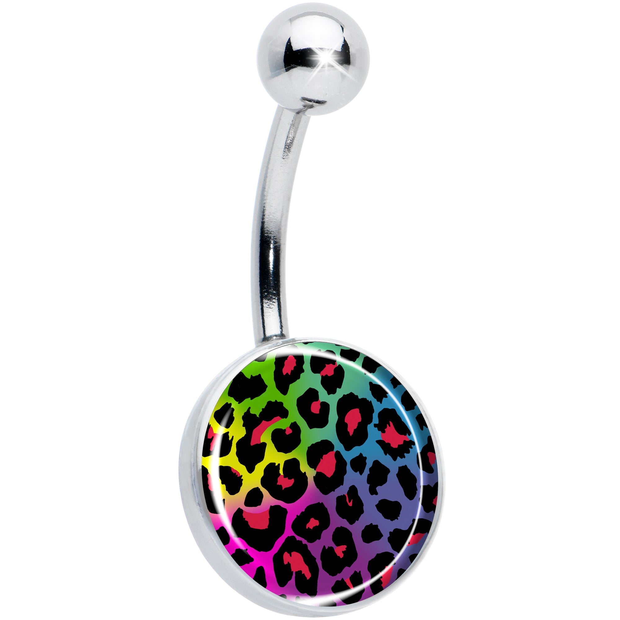 BodyCandy Rainbow Cheetah Print Belly Ring by Onyx O — main product shot