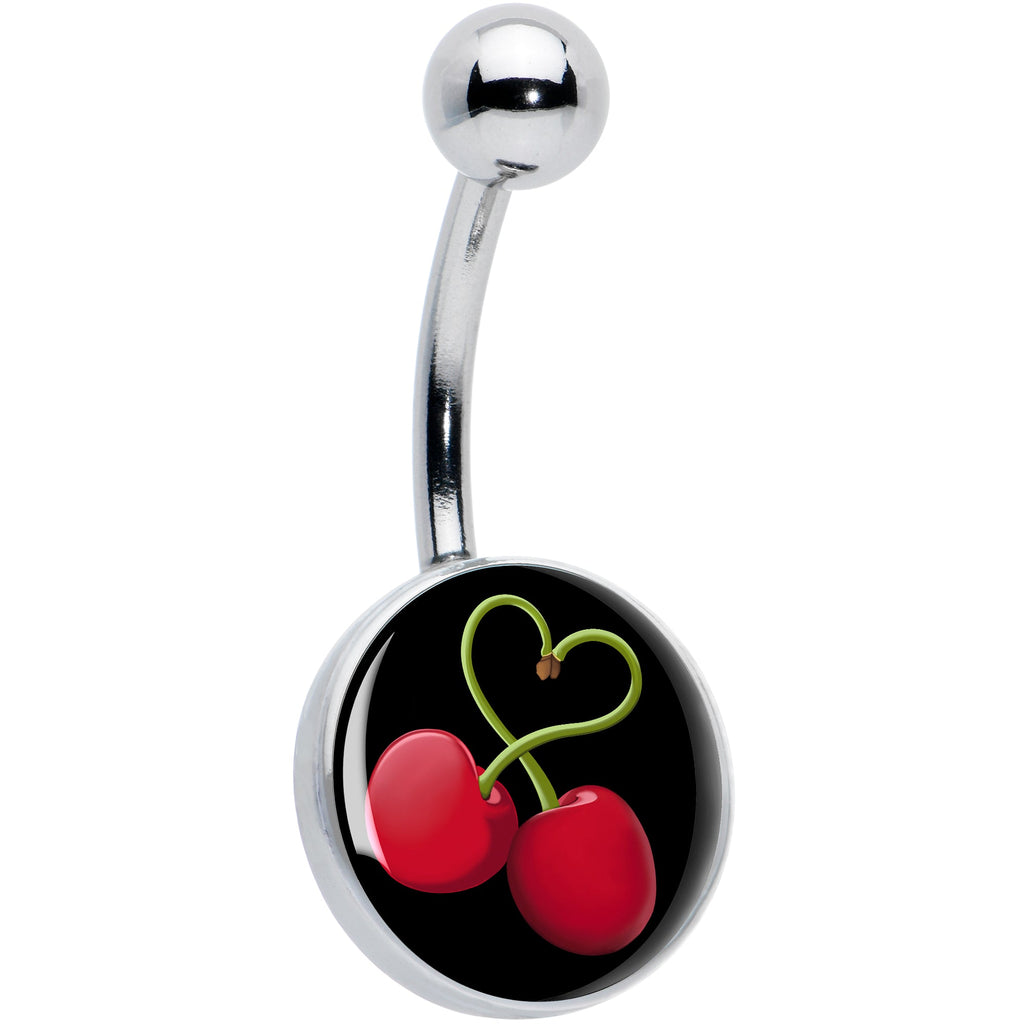 BodyCandy Cherry Heart Belly Ring by Onyx O — main product shot