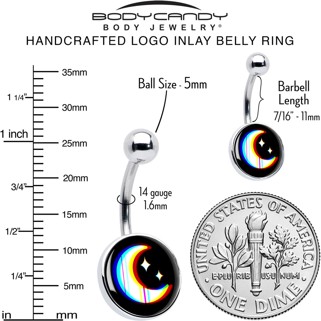 BodyCandy Chromatic Moon Belly Ring by Onyx O — alternative angle