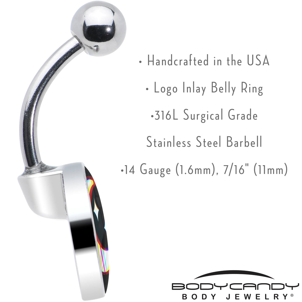BodyCandy Chromatic Moon Belly Ring by Onyx O — in-use photo