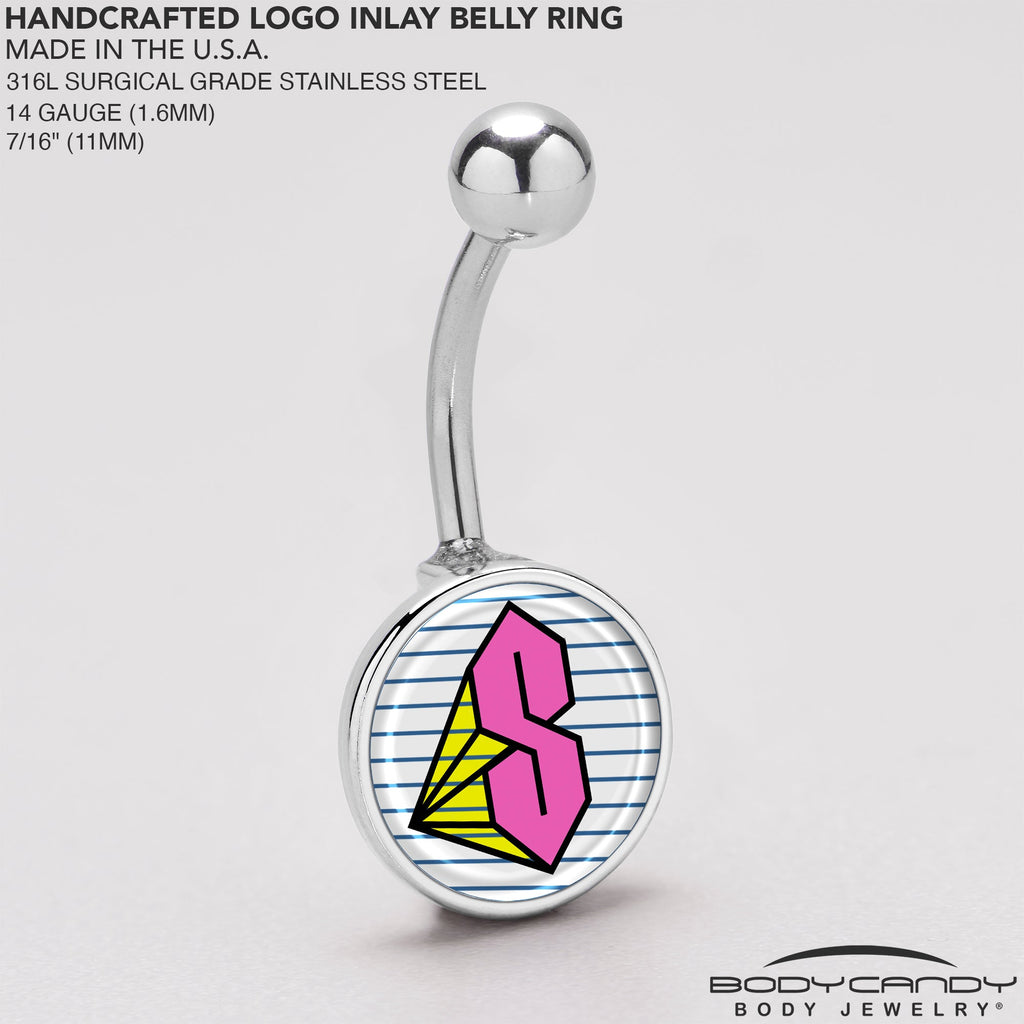 BodyCandy Hot Pink Cool S Belly Ring by Onyx O — back view