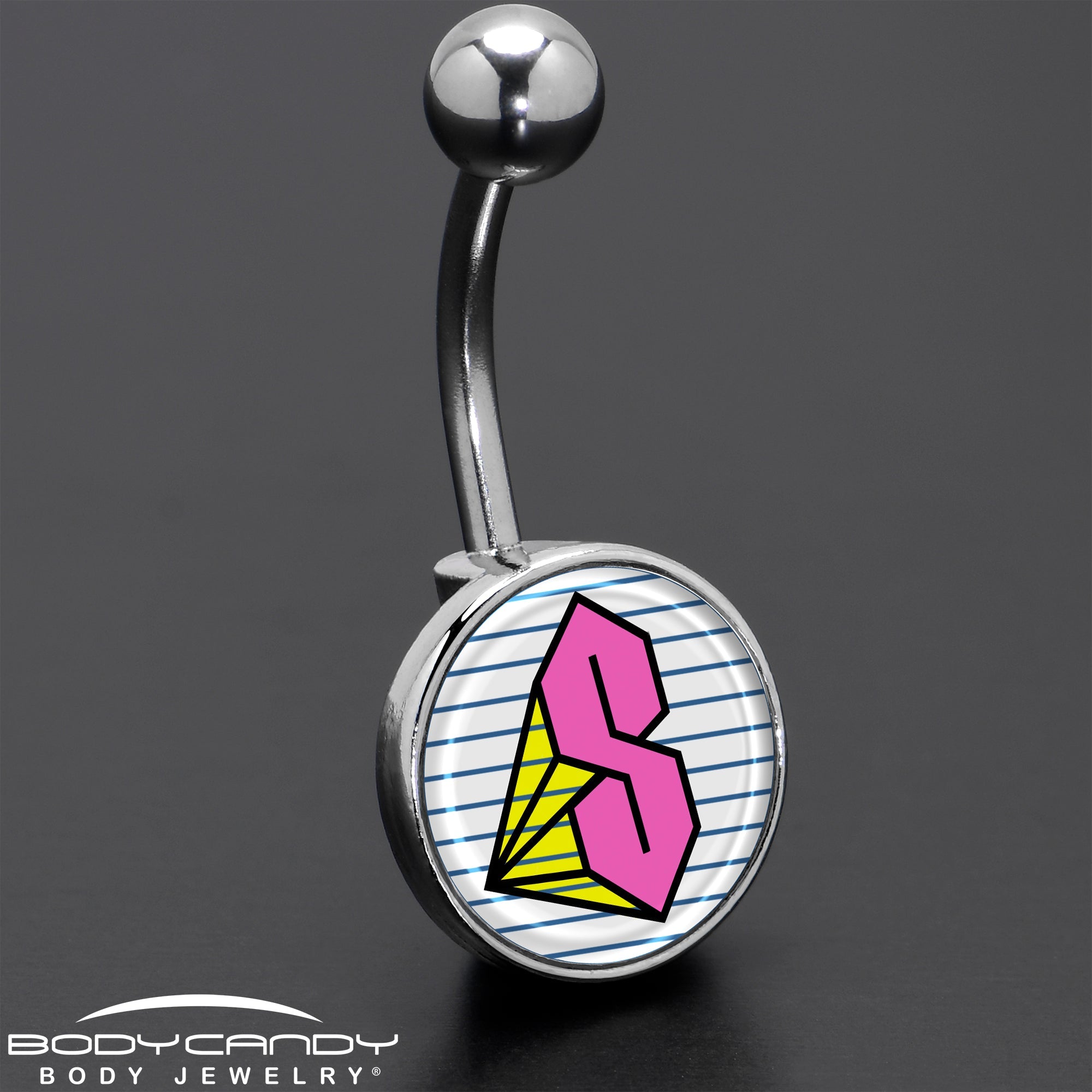 BodyCandy Hot Pink Cool S Belly Ring by Onyx O — size reference