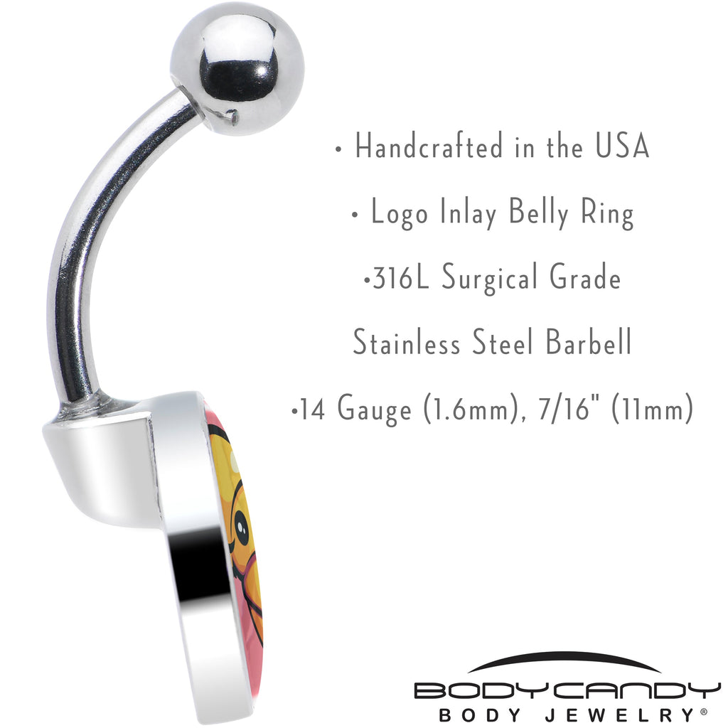 BodyCandy Quaso Croissant Belly Ring by Onyx O — in-use photo