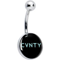 BodyCandy Phrase Logo CVNTY Belly Ring by Onyx O — main product shot