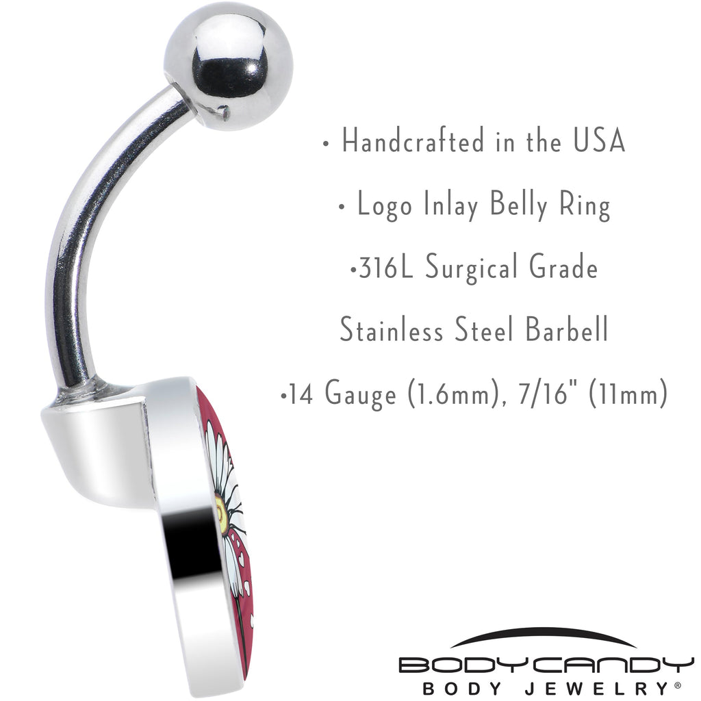 BodyCandy Love Me Not Flower Belly Ring by Onyx O — in-use photo