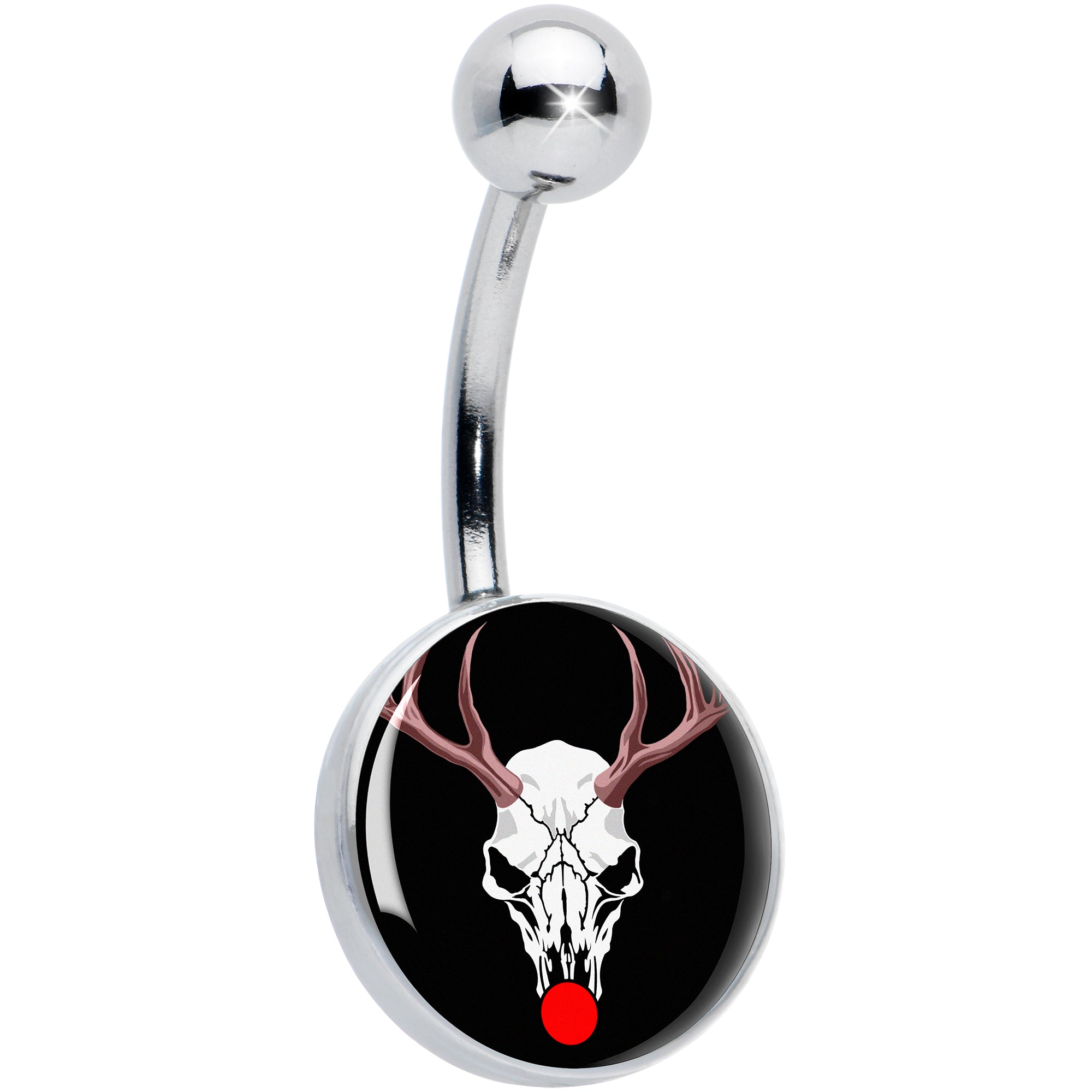 BodyCandy Holiday Dead Nosed Reindeer Belly Ring by Onyx O — main product shot