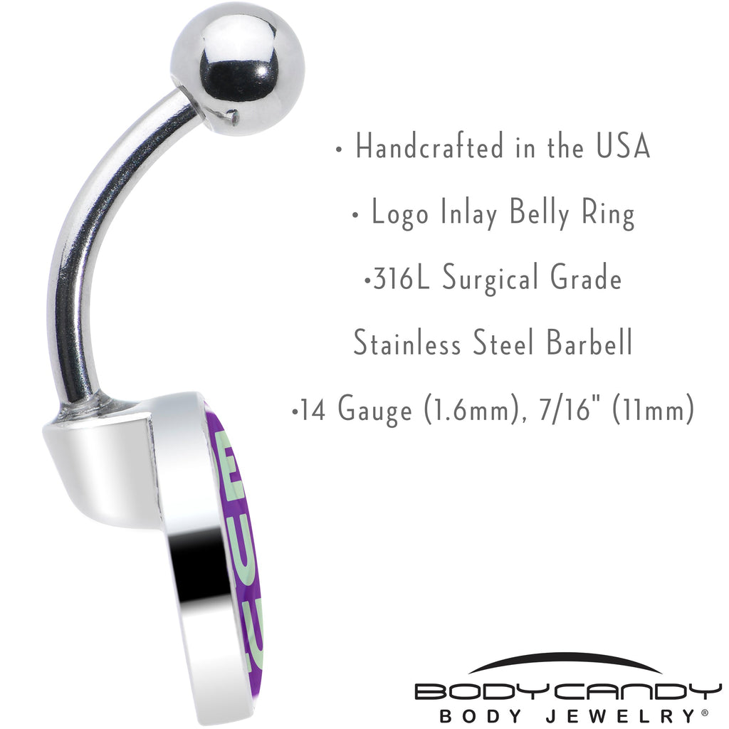 BodyCandy Word DELULU Belly Ring by Onyx O — in-use photo