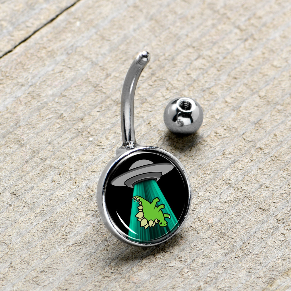 BodyCandy Alien UFO Dinosaur Abduction Belly Ring by Onyx O — lifestyle context