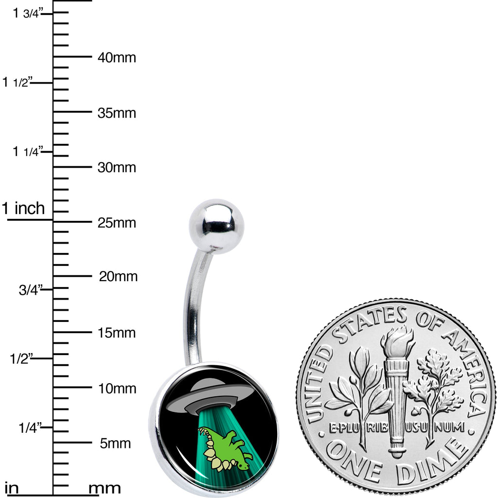 BodyCandy Alien UFO Dinosaur Abduction Belly Ring by Onyx O — alternative angle